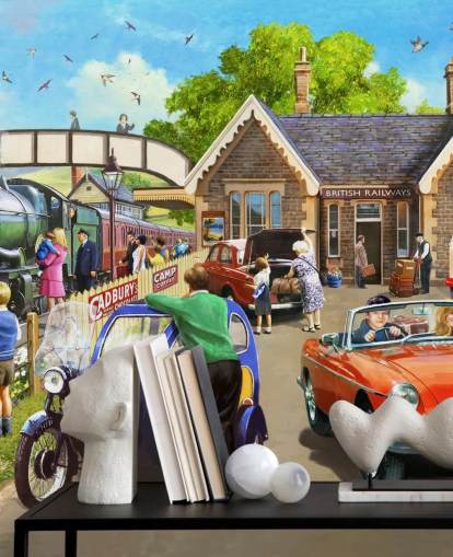 gezinnen bij het spoorbehang gezinnen bij het spoorbehang