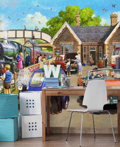 famílias pelo papel de parede ferroviário famílias pelo papel de parede ferroviário