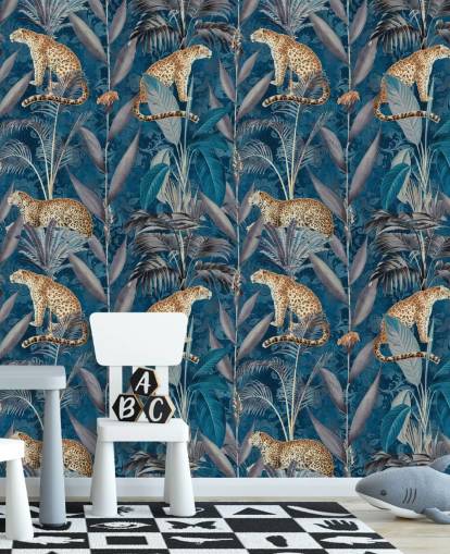 pattern repeat wallpaper on cheetahs on tropical blue background wallpaper pattern repeat wallpaper on cheetahs on tropical blue background wallpaper