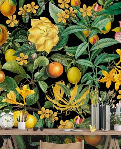 fruta amarilla y naranja sobre fondo negro fruta amarilla y naranja sobre fondo negro