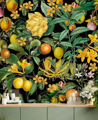 gul og oransje frukt på svart bakgrunn tapet gul og oransje frukt på svart bakgrunn tapet