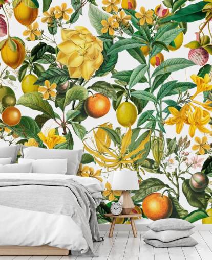 mural de papel de parede de cozinha com limão e laranja de Andrea Haase para cozinhas, lavabos e cafés mural de papel de parede de cozinha com limão e laranja de Andrea Haase para cozinhas, lavabos e cafés