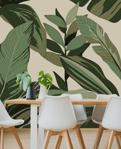 popkonst stil gröna tropiska blad tapeter popkonst stil gröna tropiska blad tapeter