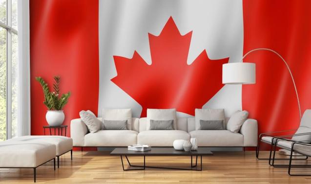 faux flagg av canada tapet