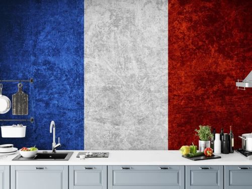 papel de parede rústico bandeira francesa