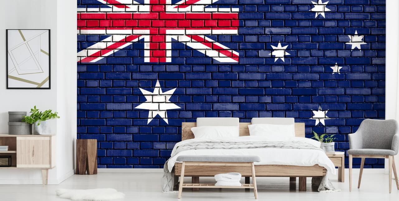Ziegel-Effekt Australien Tapete
