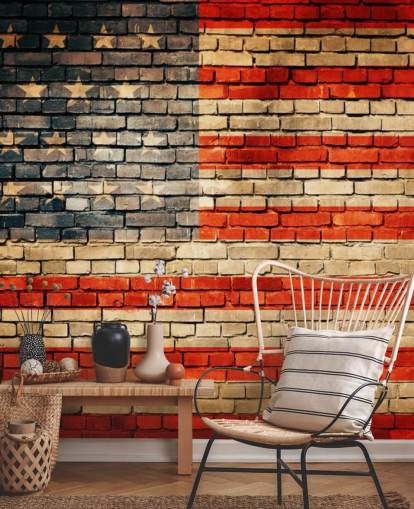 usa brick effect flag wallpaper usa brick effect flag wallpaper