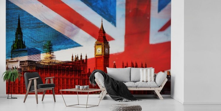 union jack bakgrunn husene i parlamentet tapet