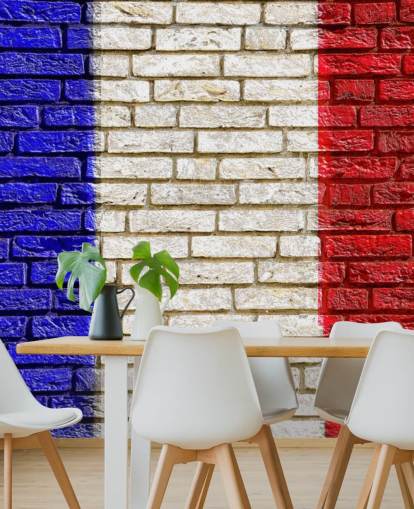 brick effect french flag wallpaper brick effect french flag wallpaper