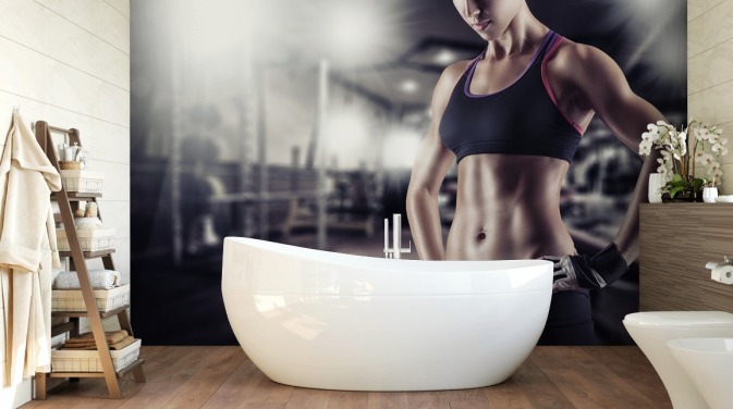 fit woman in gym wallpaper