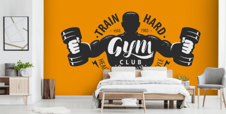 Zitate und Grafik Mann Gym Tapete