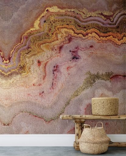 pink and gold toned geode effect wallpaper pink and gold toned geode effect wallpaper