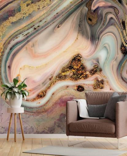drømmende pastel tonet marmor effekt tapet drømmende pastel tonet marmor effekt tapet