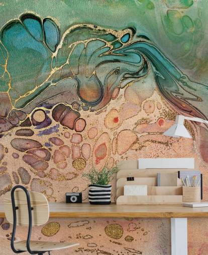 pink, blue and green toned marble effect wallpaper pink, blue and green toned marble effect wallpaper