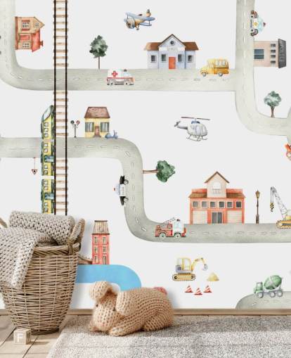 gata, väg och fordon barn tapet gata, väg och fordon barn tapet