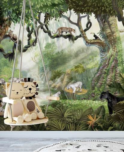 exotic cats in tropical rainforest wallpaper exotic cats in tropical rainforest wallpaper