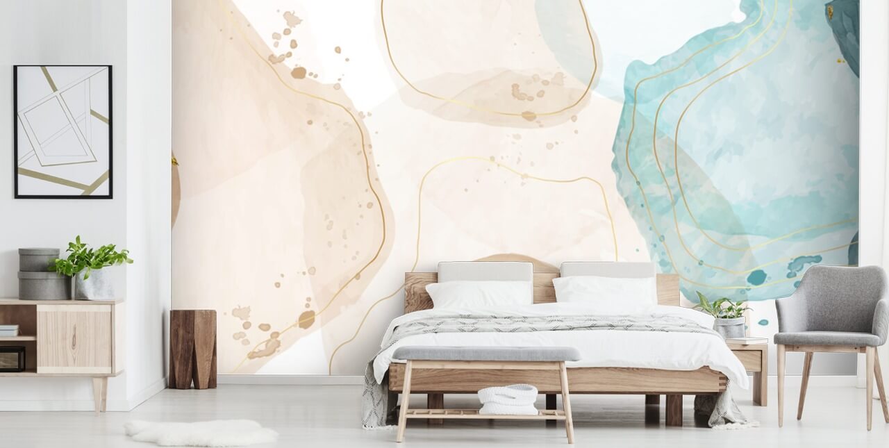 watercolour shapes wallpaper