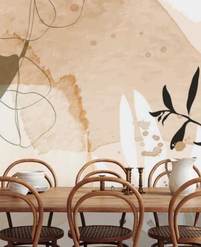 beige botanical wallpaper beige botanical wallpaper