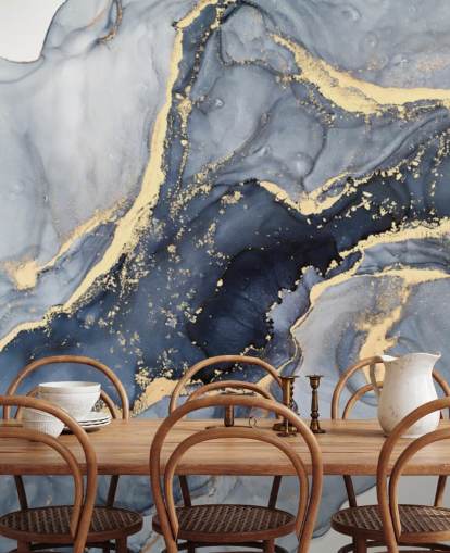 dark blue and gold customisable marble wallpaper mural called Beautiful Blue for kitchens or bathrooms dark blue and gold customisable marble wallpaper mural called Beautiful Blue for kitchens or bathrooms