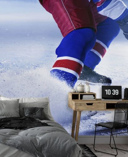 customizable ice hockey wall mural called Ice Hockey Ice for sports clubs and children's bedrooms customizable ice hockey wall mural called Ice Hockey Ice for sports clubs and children's bedrooms