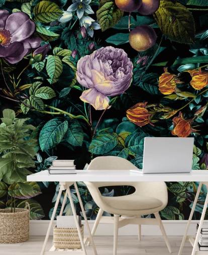 dark floral purple rose wallpaper dark floral purple rose wallpaper