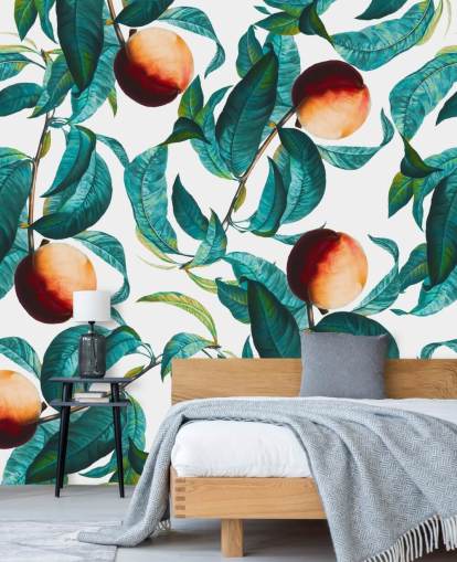 peaches and leaves wallpaper peaches and leaves wallpaper