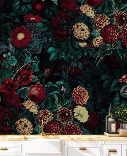 papel de parede flor marrom papel de parede flor marrom