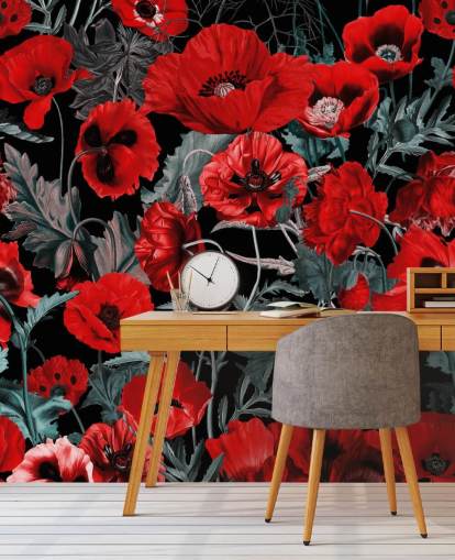 dark red poppies wallpaper dark red poppies wallpaper