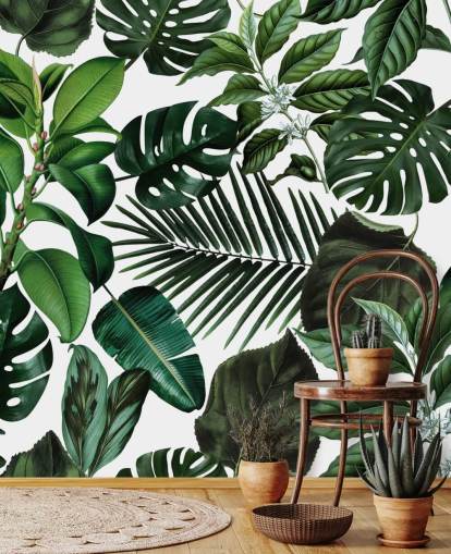 green exotic leaves wallpaper green exotic leaves wallpaper