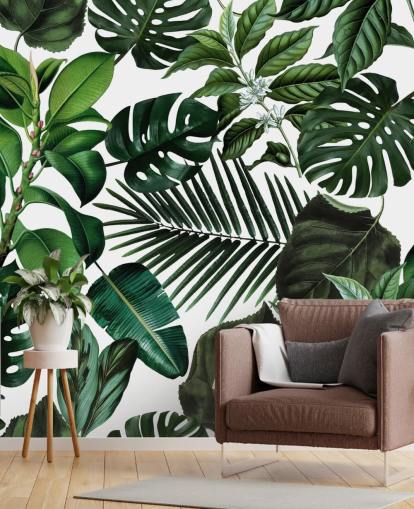 green exotic leaves wallpaper green exotic leaves wallpaper