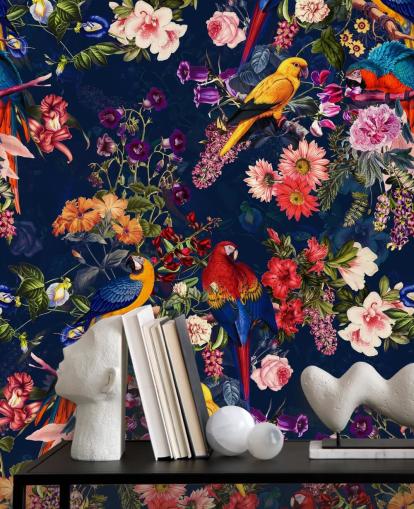 tropical flowers and birds wallpaper tropical flowers and birds wallpaper