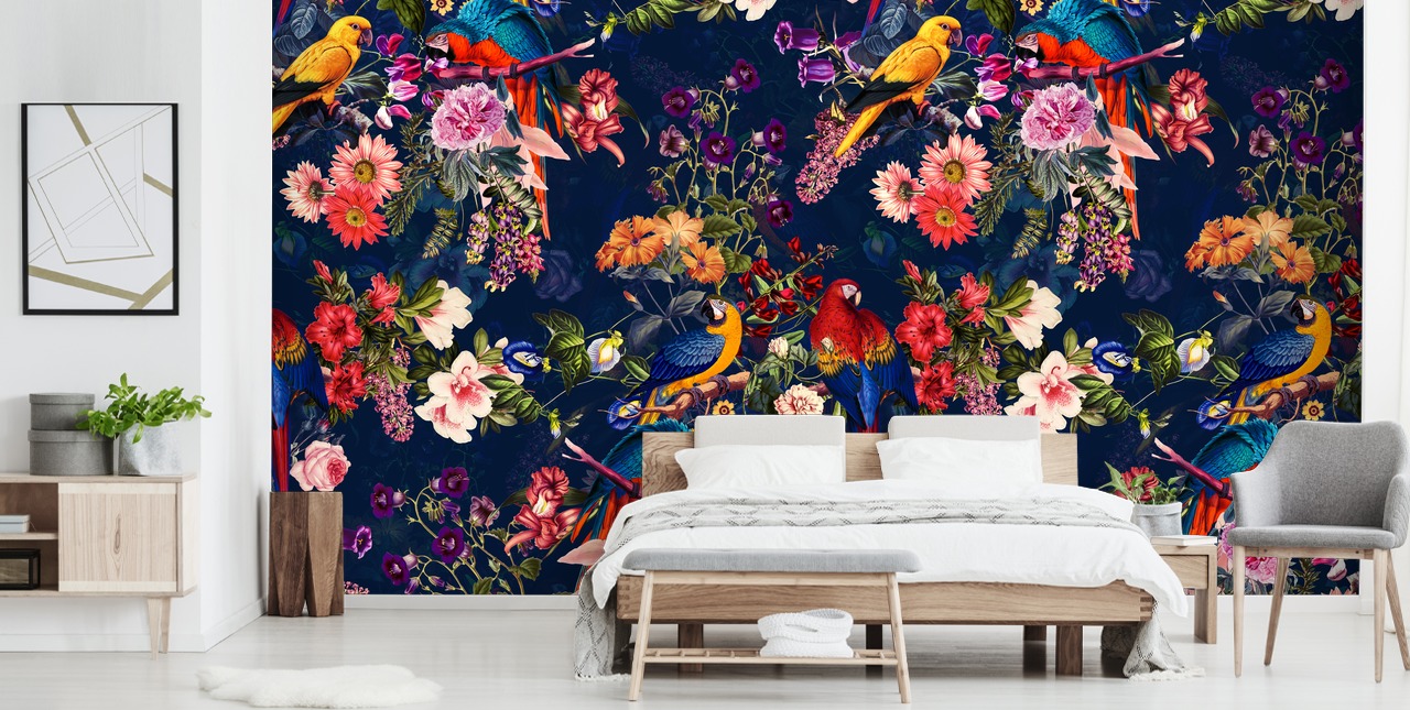 tropical flowers and birds wallpaper tropical flowers and birds wallpaper