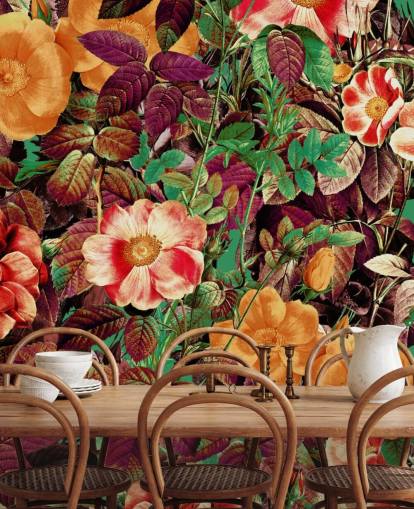 warm toned florals wallpaper warm toned florals wallpaper