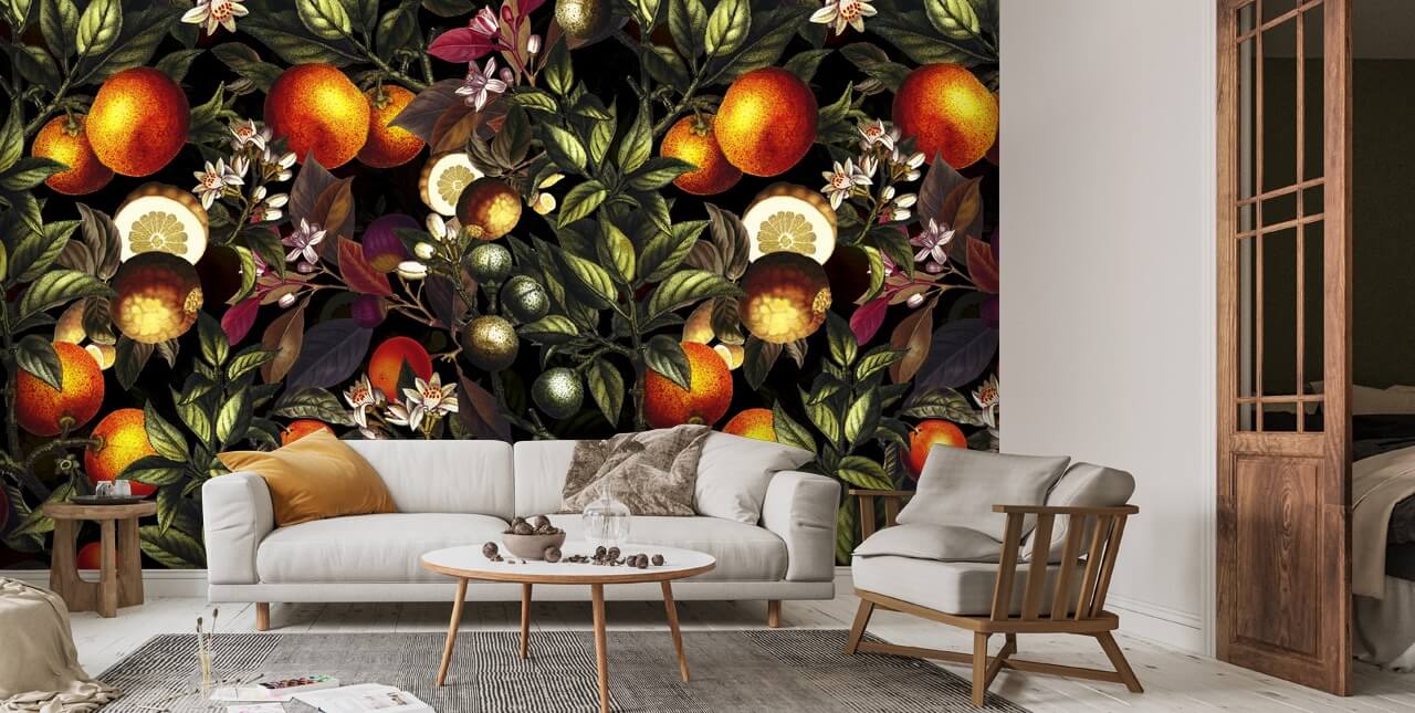 Vintage Fruit Wall Mural | Wallsauce US