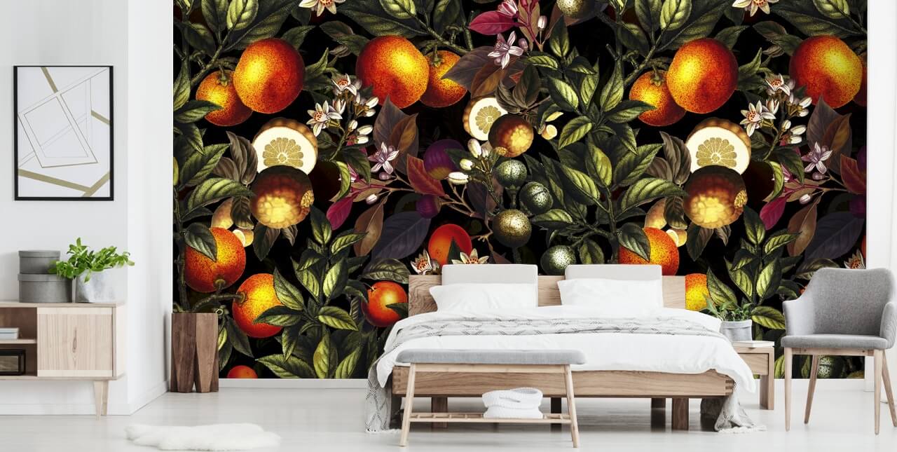 orange and lemon wallpaper