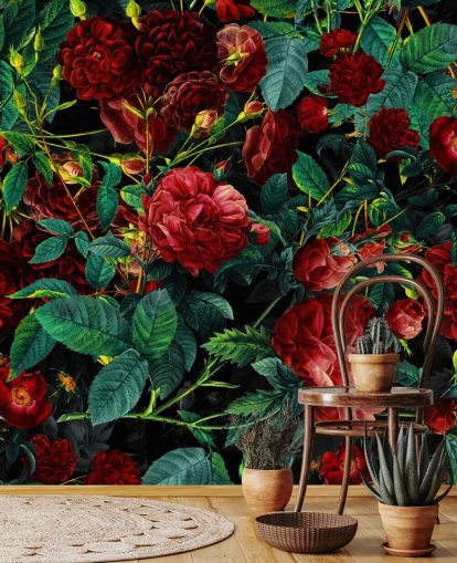 rosas vermelhas rubi e folhas verdes papel de parede rosas vermelhas rubi e folhas verdes papel de parede