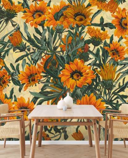 fondo de pantalla de flores de sol naranja fondo de pantalla de flores de sol naranja