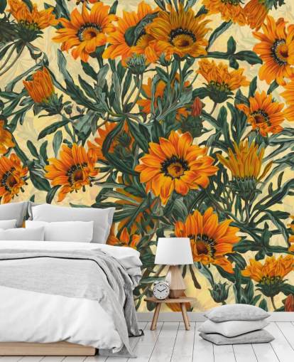 orange sun flowers wallpaper orange sun flowers wallpaper