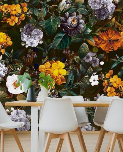 yellow flowers against dark flowers wallpaper yellow flowers against dark flowers wallpaper