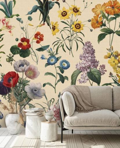 weide bloemen behang weide bloemen behang