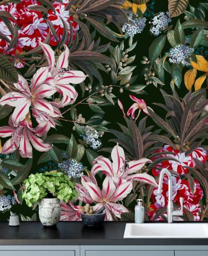 colourful lilys wallpaper colourful lilys wallpaper