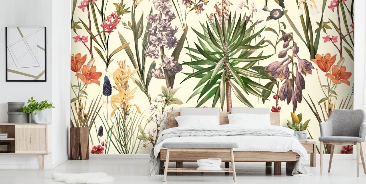 wild flowers collage wallpaper