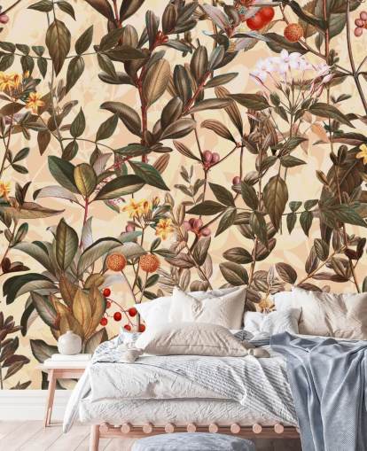 Neutral tone blomster tapet Neutral tone blomster tapet