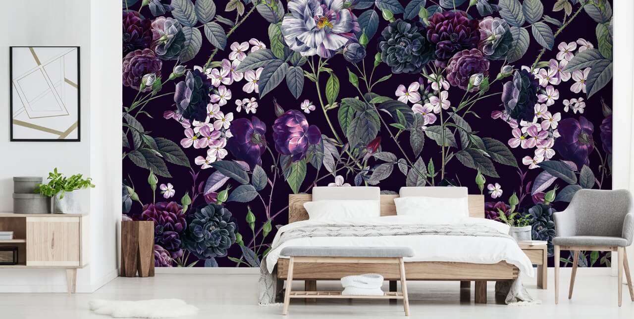dark purple floral wallpaper dark purple floral wallpaper