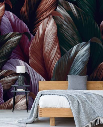 papel pintado de hojas púrpura oscuro papel pintado de hojas púrpura oscuro