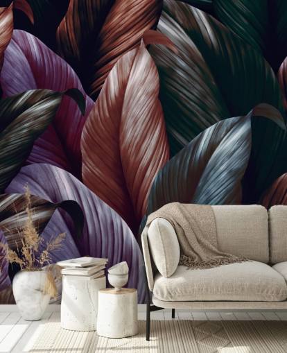 papier peint feuilles violet foncé papier peint feuilles violet foncé