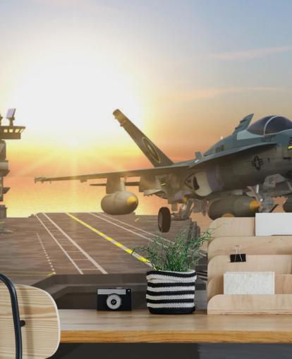 anpassbares Wandbild eines militärischen Flugzeugträgers namens Aircraft Carrier anpassbares Wandbild eines militärischen Flugzeugträgers namens Aircraft Carrier