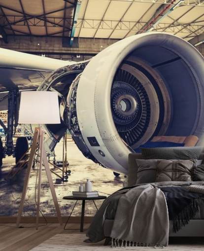 anpassningsbar flygplansväggmålning kallad Jet Engine anpassningsbar flygplansväggmålning kallad Jet Engine