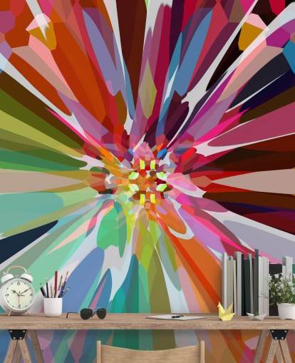 farverige abstrakt blomster tapet farverige abstrakt blomster tapet