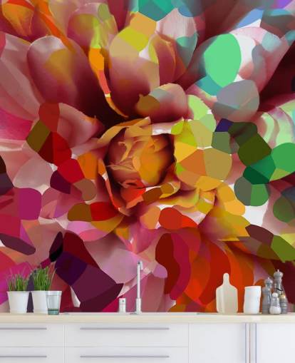 papel de parede flor colorida papel de parede flor colorida